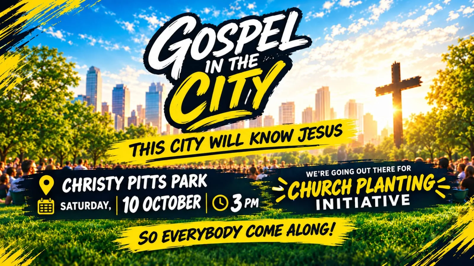 Gospel in the City poster — Christie Pits Park, Saturday 10 October, 3 PM